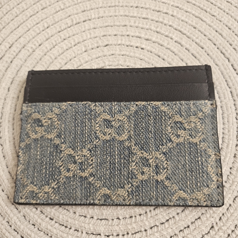 Gucci GG Denim Card Holder with Box & Dustbag - Picture 2 of 8